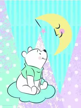 Komar Wandbild Winnie Pooh Moon 30 x 40 cm