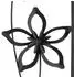 Gilde Wandrelief Black Flowers Schwarz 61 cm x 26 cm