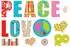 Komar Deko-Sticker Love And Peace 100 cm x 70 cm