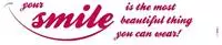 Komar Wandtattoo "Your smile - Gr&ouml;&szlig;e 14 x 70 cm" selbstklebend, Wandsticker