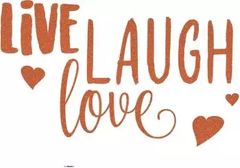 Komar Deko-Sticker Live Laugh Love 50 cm x 70 cm