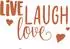 Komar Deko-Sticker Live Laugh Love 50 cm x 70 cm