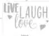 Komar Deko-Sticker Live Laugh Love 50 cm x 70 cm