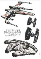 Komar Wandtattoo "Star Wars Spaceships - Gr&ouml;&szlig;e 100 x 70 cm" selbstklebend,
