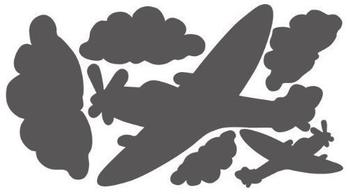 Wallies Wandsticker- Kreidetafeln Flugzeuge und Wolken