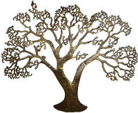 GILDE Wanddekoobjekt "Wandrelief Baum, silber" Wanddeko, aus Metall, dekorativ im