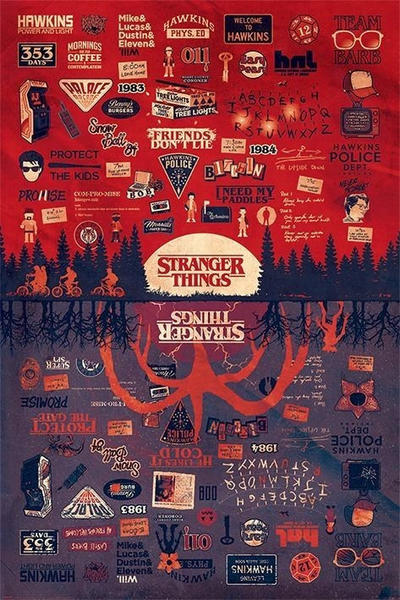 Pyramid international Stranger Things The Upside Down Multi-Colour Poster