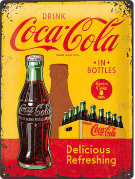 Nostalgic Art Blechschild Coca-Cola Bottles (30x40cm)