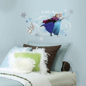 RoomMates Wandsticker Die Eiskönigin Elsa Anna & Olaf (144 Teile) blau