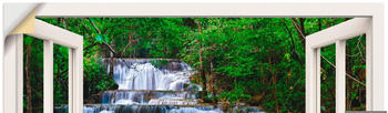 Art-Land Fensterblick Wasserfall in Kanchanaburi 100x70cm (76651702-0)