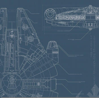 Komar Star Wars Blueprint Falcon 50x70cm