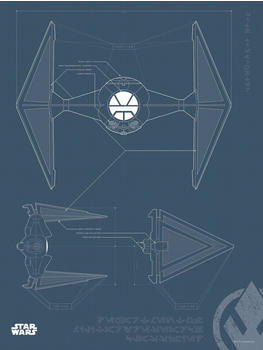 Komar Star Wars Blueprint Sith TIE-Fighter 30x40cm