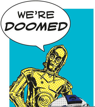 Komar Star Wars Classic Comic Quote Droids 30x40cm