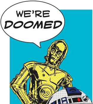 Komar Star Wars Classic Comic Quote Droids 40x50cm
