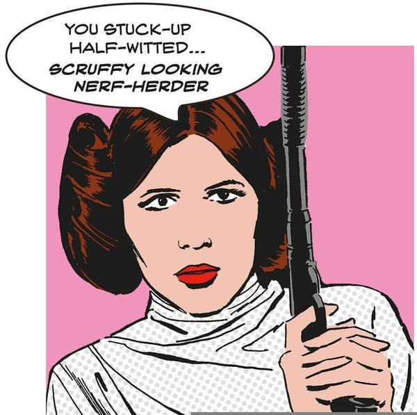 Komar Star Wars Classic Comic Quote Leia 40x50cm