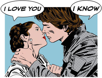 Komar Star Wars Classic Comic Quote Leia Han 50x40cm