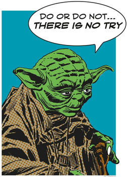 Komar Star Wars Classic Comic Quote Yoda 30x40cm