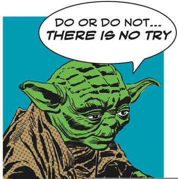 Komar Star Wars Classic Comic Quote Yoda 40x50cm
