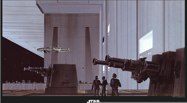 Komar Star Wars Classic RMQ Death Star Hangar 40x30cm
