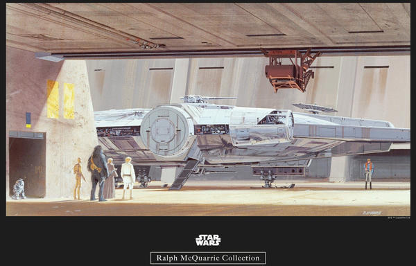 Komar Star Wars Classic RMQ Mos Eisley Hangar 50x40cm