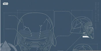 Komar Star Wars EP9 Blueprint Kylo Helmet 50x40cm