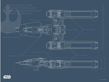 Komar Star Wars EP9 Blueprint Y-Wing 40x30cm