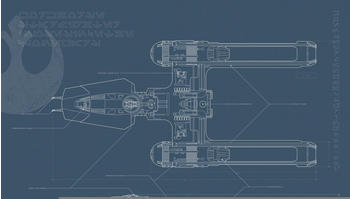 Komar Star Wars EP9 Blueprint Y-Wing 50x40cm