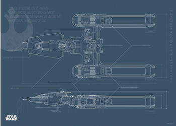 Komar Star Wars EP9 Blueprint Y-Wing 70x50cm