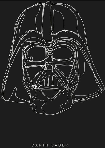 Komar Star Wars Lines Dark Side Vader 30x40cm
