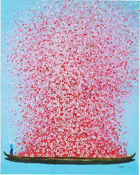 KARE Touched Flower Boat 80x100cm blau