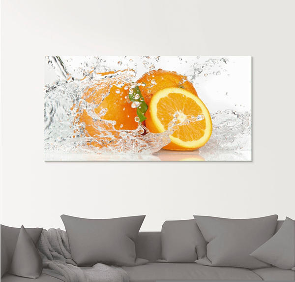 Art-Land Orange mit Spritzwasser 100x50cm (47063469-0)