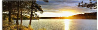 Artland Glasbild "Sonnenuntergang &uuml;ber See Algonquin Park" Sonnenaufgang &