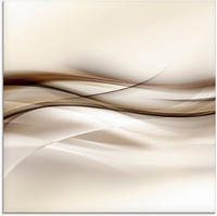 Artland Glasbild "Braune abstrakte Welle" Muster 1 Stk. tlg. in verschiedenen