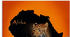 Art-Land Afrika der schwarze Kontinent Wildtiere orange 45x60 cm