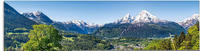 Art-Land Landschaft in den Bayerischen Alpen Berge grün 100x50 cm