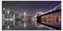 Art-Land New York Skyline nächtliche Reflektion Amerika schwarz 100x50 cm