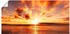 Art-Land Schöner Sonnenuntergang Strand Gewässer orange 60x45 cm