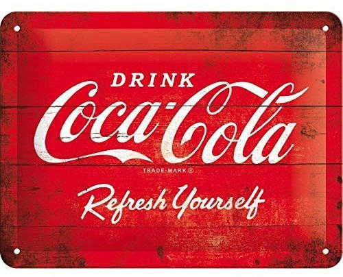 Nostalgic Art Blechschild Coca-Cola Logo (15x20cm)
