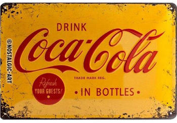 Nostalgic Art Blechschild Coca Cola Logo Yellow (20x30cm)