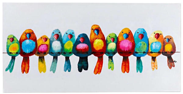 PureDay Bunte Vögel 120x60cm