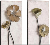 HOFMANN LIVING AND MORE Wandbild "Used-Look-Optik" Blumen Blumenbilder Set, 2 Stk.