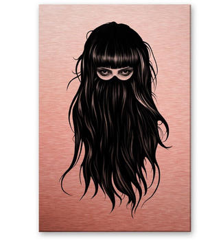 K&L Wall Art Wall-Art It Girl Face Mask Kupfer Optik 40x60cm