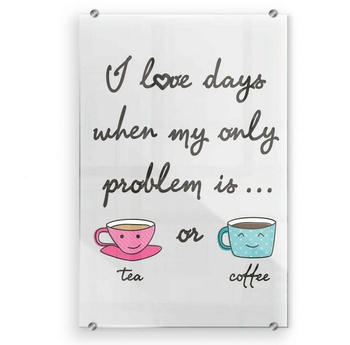K&L Wall Art Wall-Art Tea or Coffee 40x60cm schwarz
