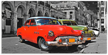 Art-Land Ansicht von bunten Havanna Autos 100x50cm (63333267-0)