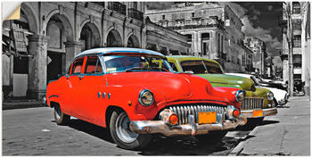 Art-Land Ansicht von bunten Havanna Autos 150x75cm (13086835-0)