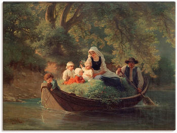 Art-Land Bauernfamilie in einem Boot 30x20cm (69565254-0)