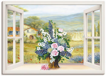 Art-Land Blumenbouquet am weißen Fenster 70x50cm (55008048-0)