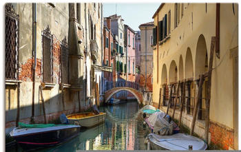 Art-Land Boote auf Kanal in Venedig 40x30cm (99214931-0)