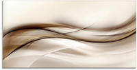 Artland Glasbild "Braune abstrakte Welle" Muster 1 Stk. tlg. in verschiedenen