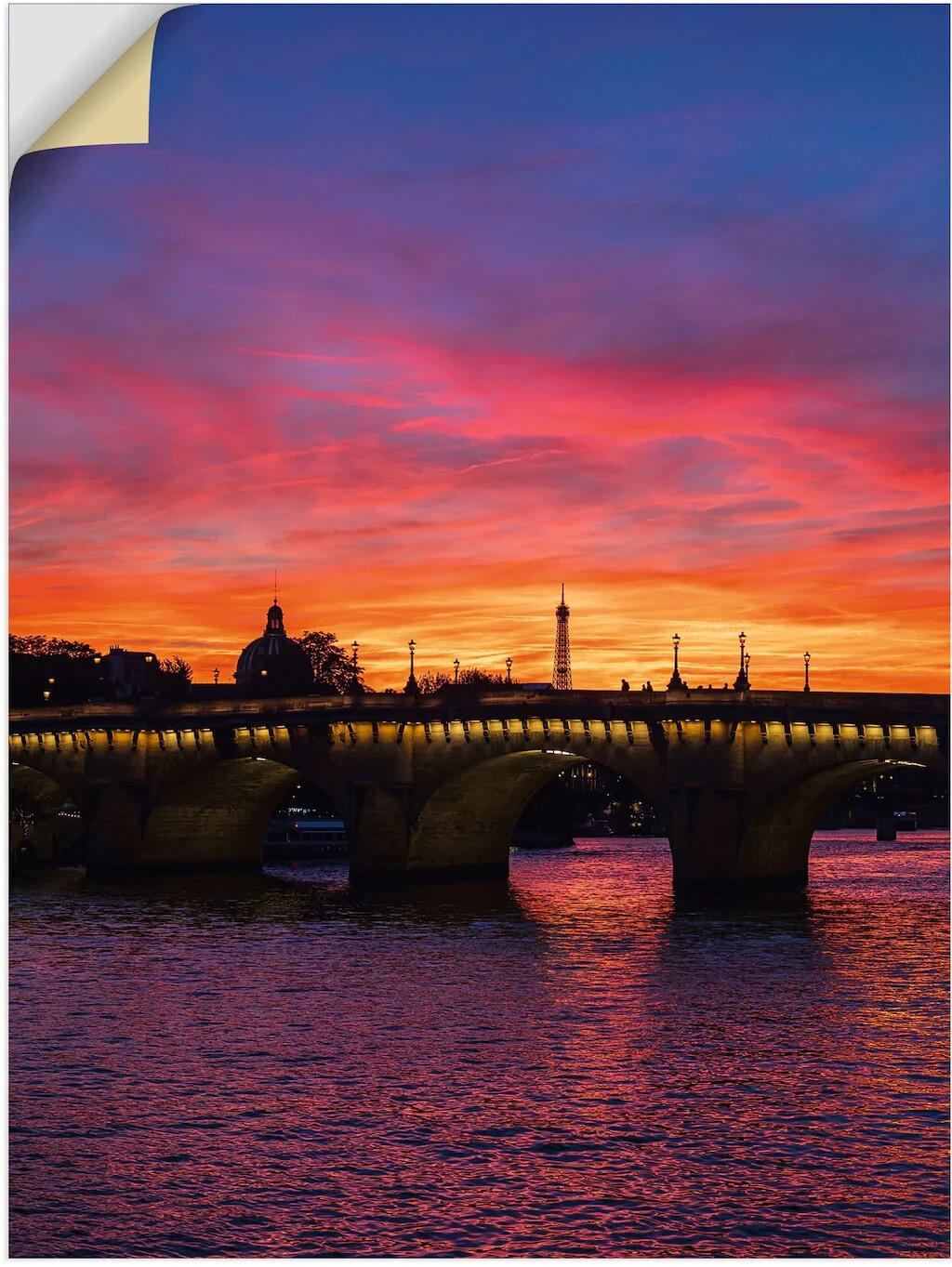 Art-Land Brücke Pont Neuf im Sonnenuntergang 45x60cm (47048837-0) Test TOP  Angebote ab 29,69 € (Oktober 2023)
